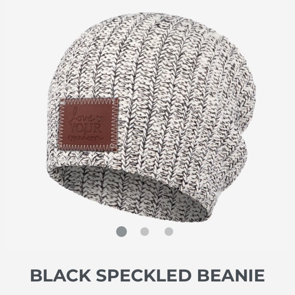 Love Your Melon Black Speckled Beanie